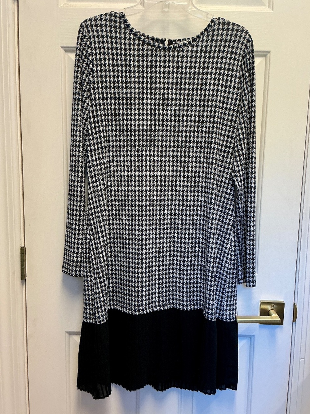 Michael Kors Black and White houndstooth dress size Large